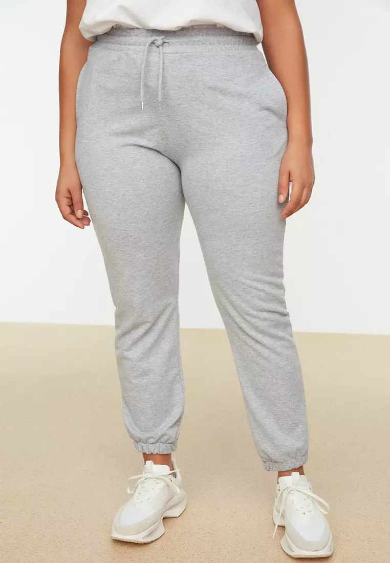 Plus size white discount sweatpants