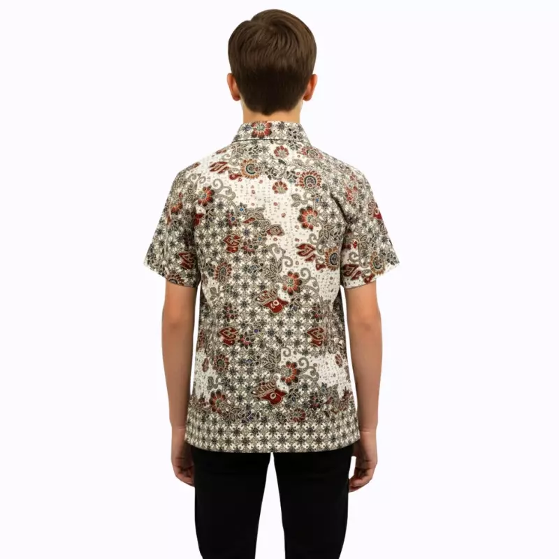 Kemeja Anak Laki-laki - Bhatara Batik Luzman - Atasan Batik Modern Lengan Pendek