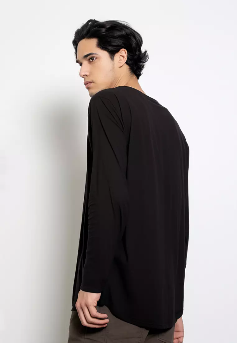 MTE97 long sleeve world thdy yellow blk Hitam