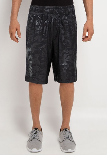 Under Armour black UA Woven Emboss Shorts 01713AAC0807AEGS_1