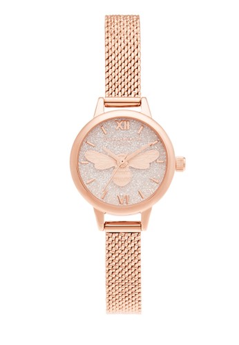 Jual Olivia Burton Mini Blush Glitter Dial Lucky Bee Rose Gold Mesh Ob16fb15 Original Zalora Indonesia