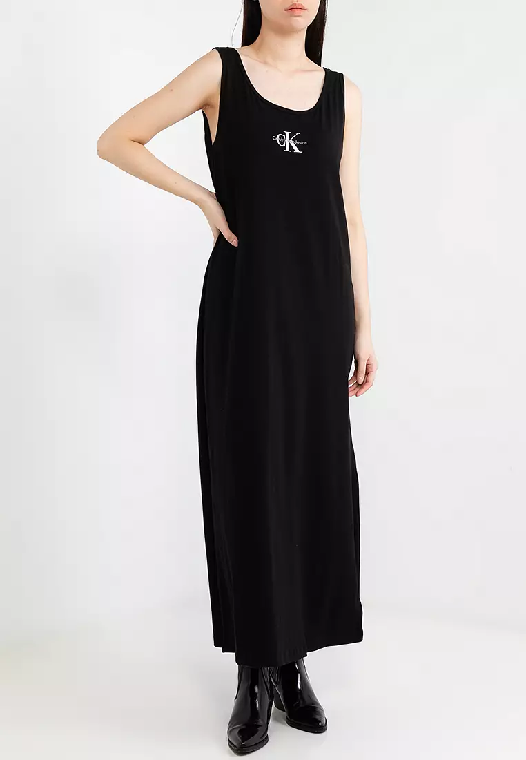 Calvin klein logo tank dress sales