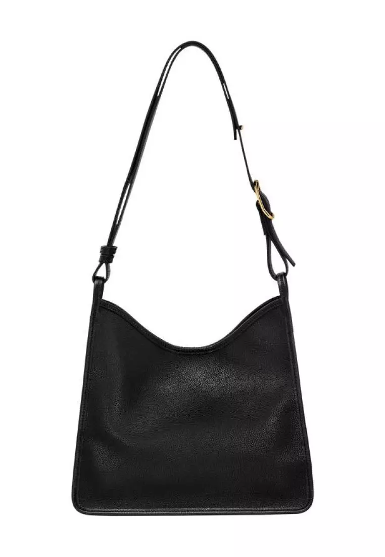 Longchamp Le Foulonne M Hobo Bag Black