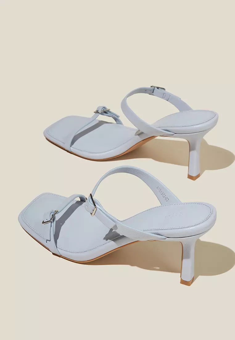 Gracie Double Buckle Mule Heels