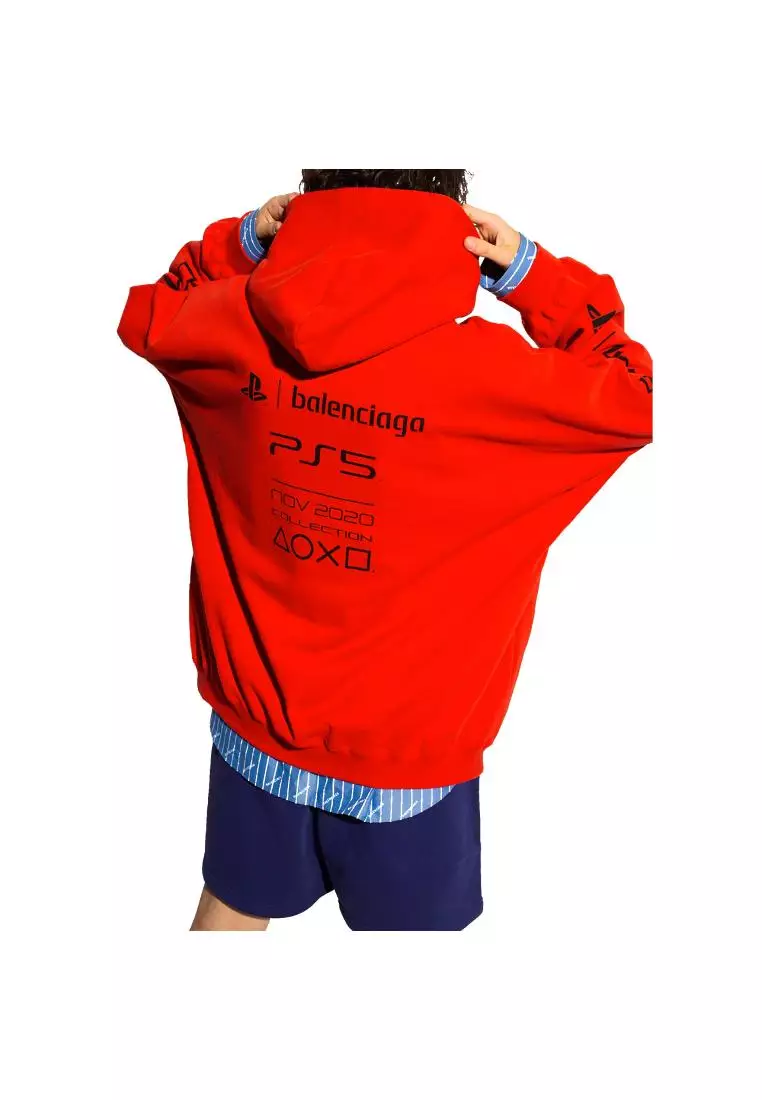 Buy BALENCIAGA BALENCIAGA Balenciaga Logo Hooded Sweatshirt