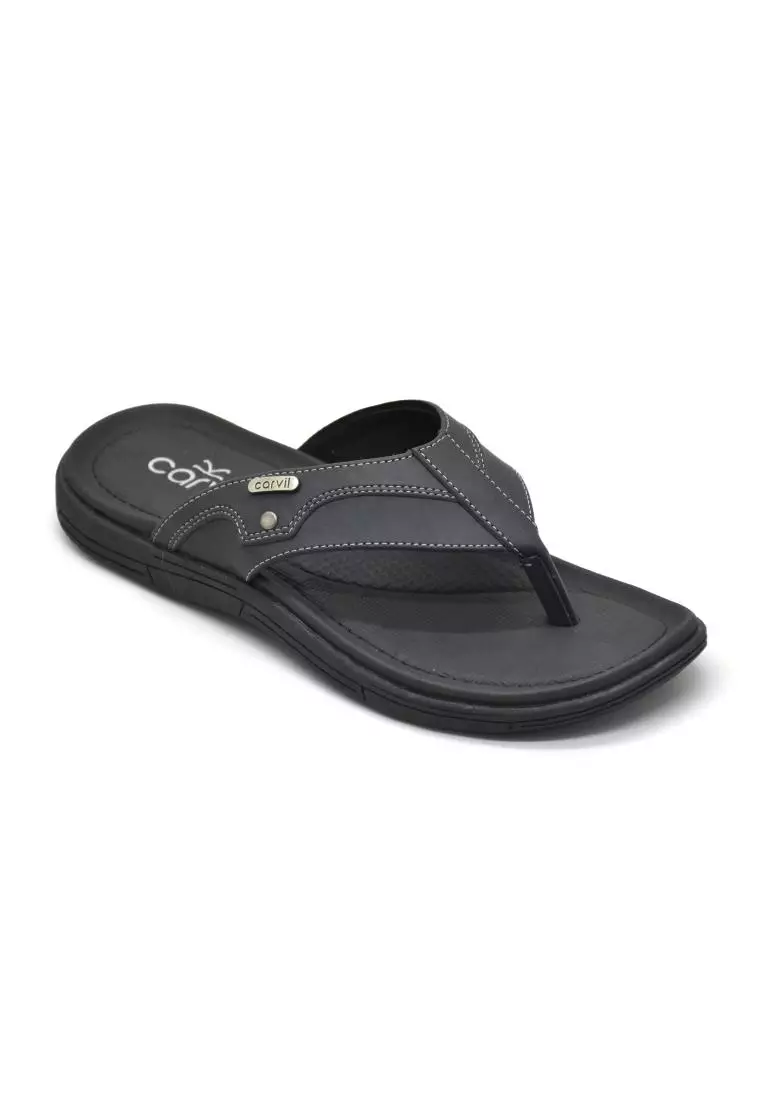 Jual Carvil Carvil Sandal Pria Leeds-01 M Black Original 2026 | ZALORA ...