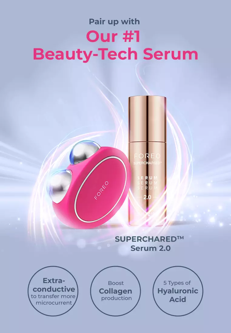 FOREO BEAR 2 Fuchsia Advanced Lifting & Toning Microcurrent Facial Device - Anti Aging Face Sculpting Tool | Instant Face Lift | Non-Invasive Skin Care Tools