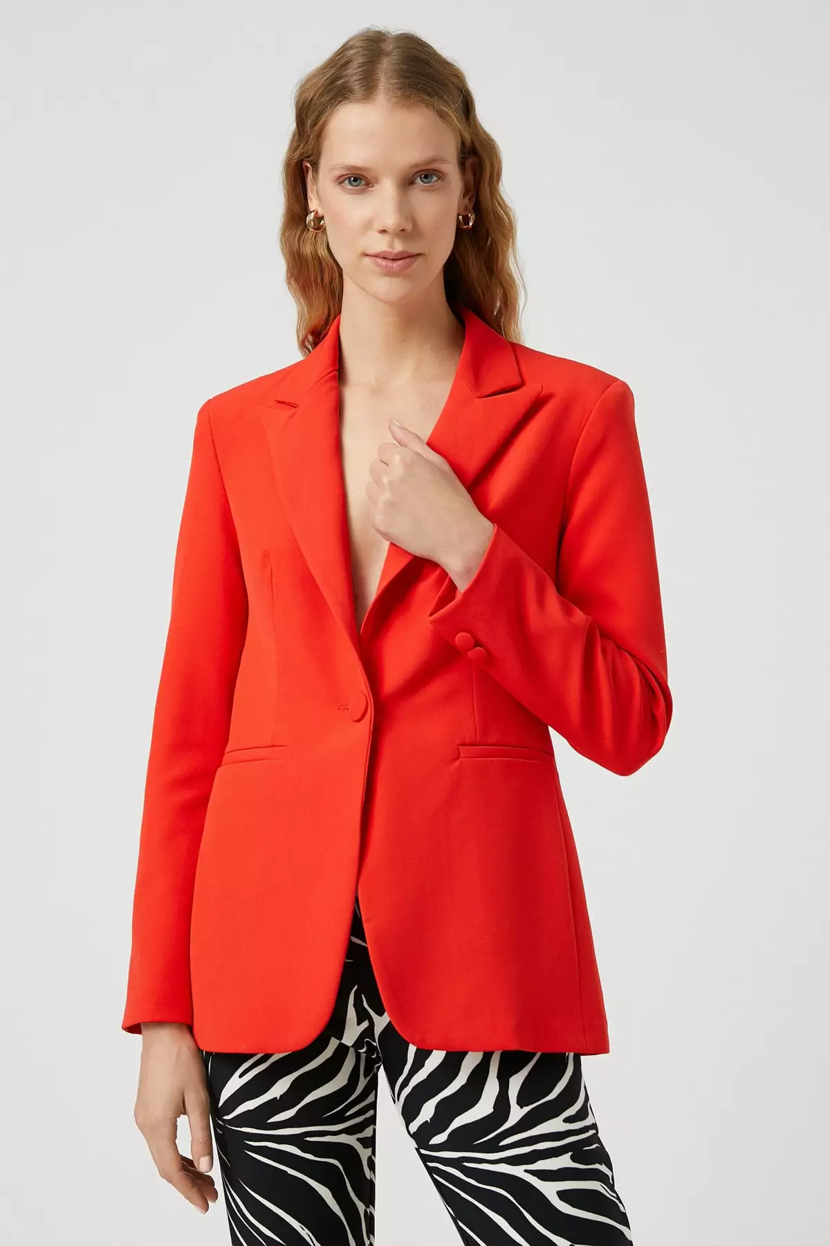 Mango red jacket hot sale