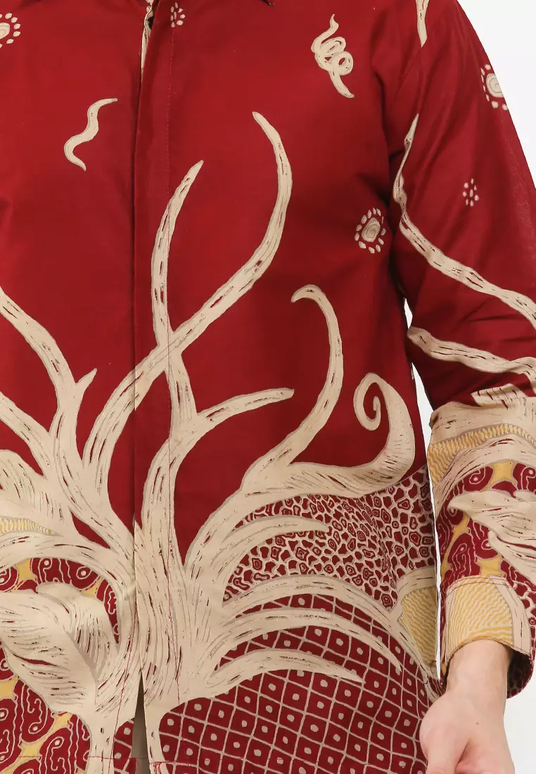 Pineapple Kemeja Batik Premium Pria Casual Modern Lengan Panjang