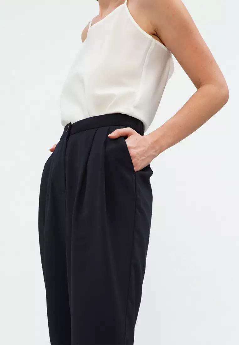 Basic Pleats Trouser JET BLACK