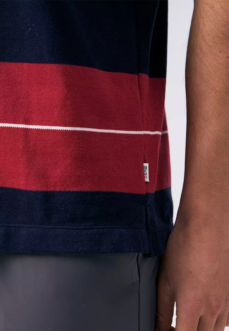 Striped Pique Polo
