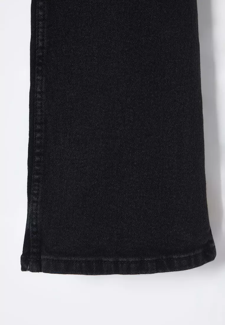 Black High Waist Flare Jeans Twoss25Je00109