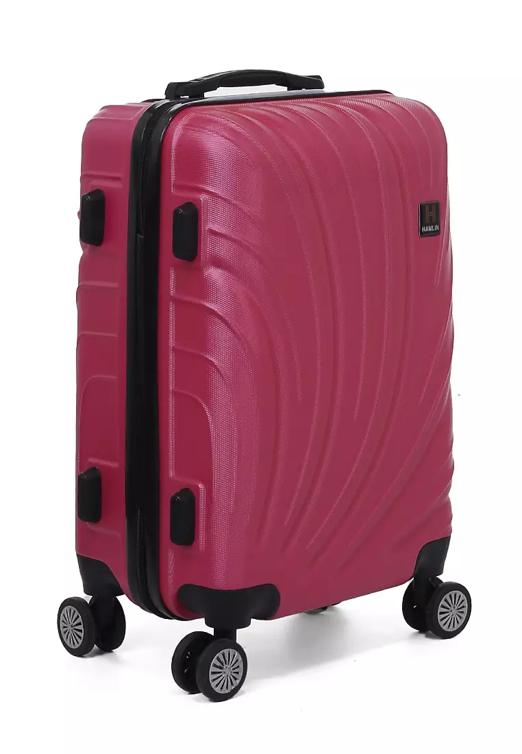 Carlton Tas Koper Unisex Size 20 Inch Travel Luggage Large Compartment Material Fiber ABS ORIGINAL - Rose Gold