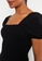LC WAIKIKI black Square Collar Straight Short Sleeve Viscose Women's Dress A277CAAD77E2F2GS_3