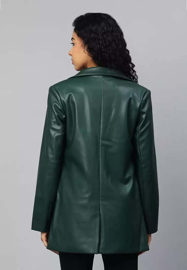 Blazer Wanita Hijau Botol