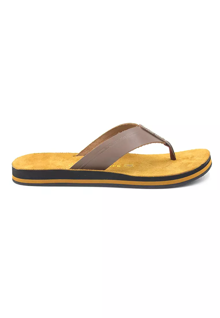 Nice leather sale flip flops