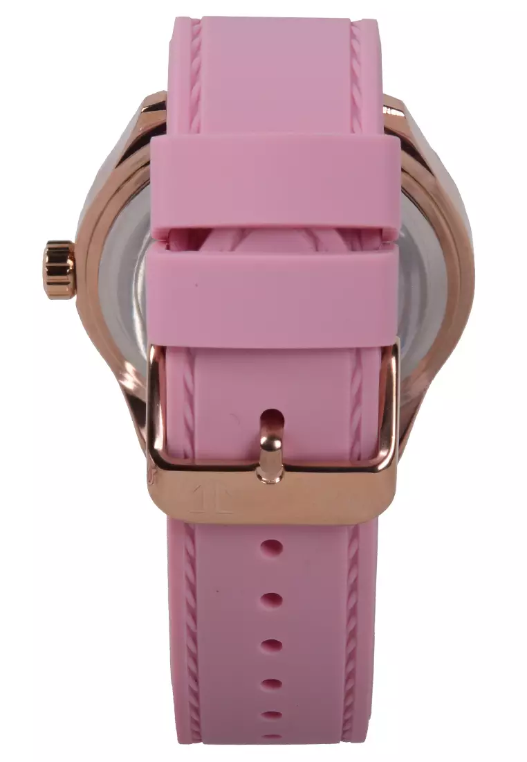 Jonas Jasmin - Jam Tangan Analog Wanita - Rosegold - Pink Rubber Strap - JJ-2223L