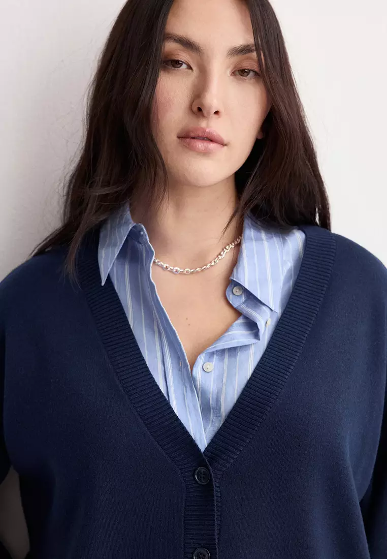 V-Neck Knitted Cardigan