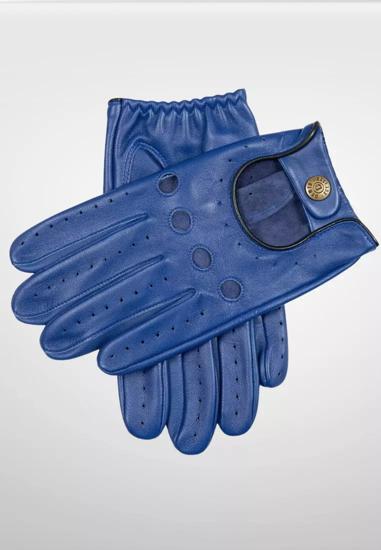Buy DENTS Dents Mens Classic Leather Driving Gloves in Royal/Black