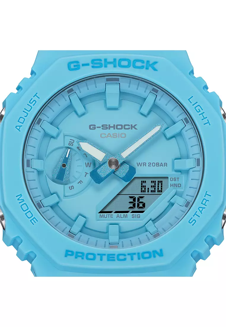 Jam Tangan Analog Digital Wanita Casio G-Shock GA-2100-2A2 - Blue Resin Strap