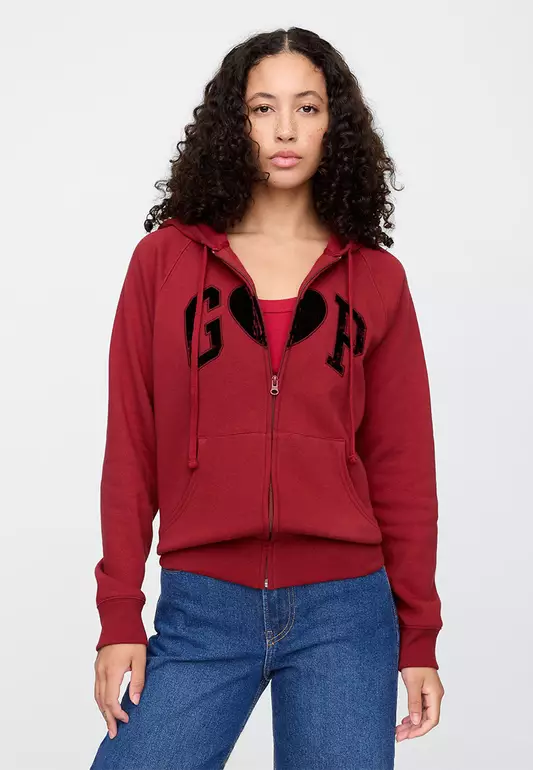 Relaxed Gap Logo Zip Hoodie
