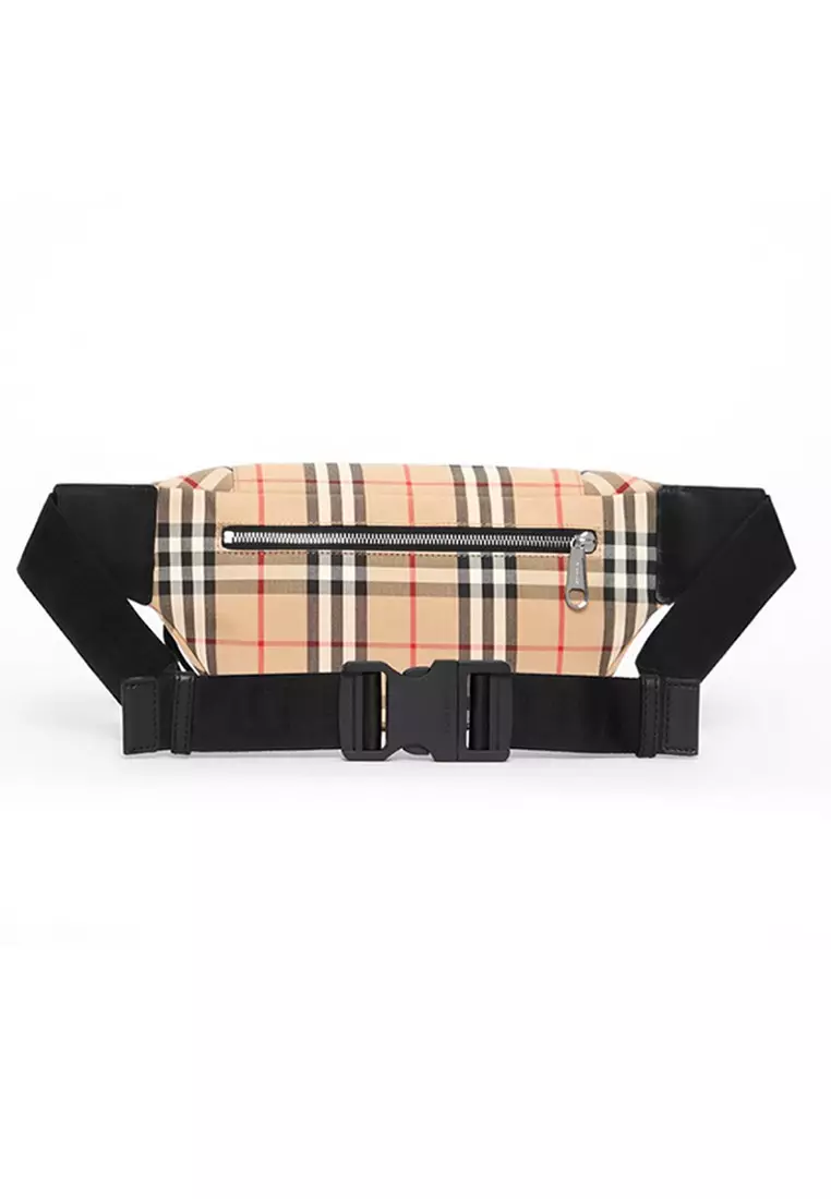 Medium Vintage Check Waist Bag for Unisex in Archive Beige