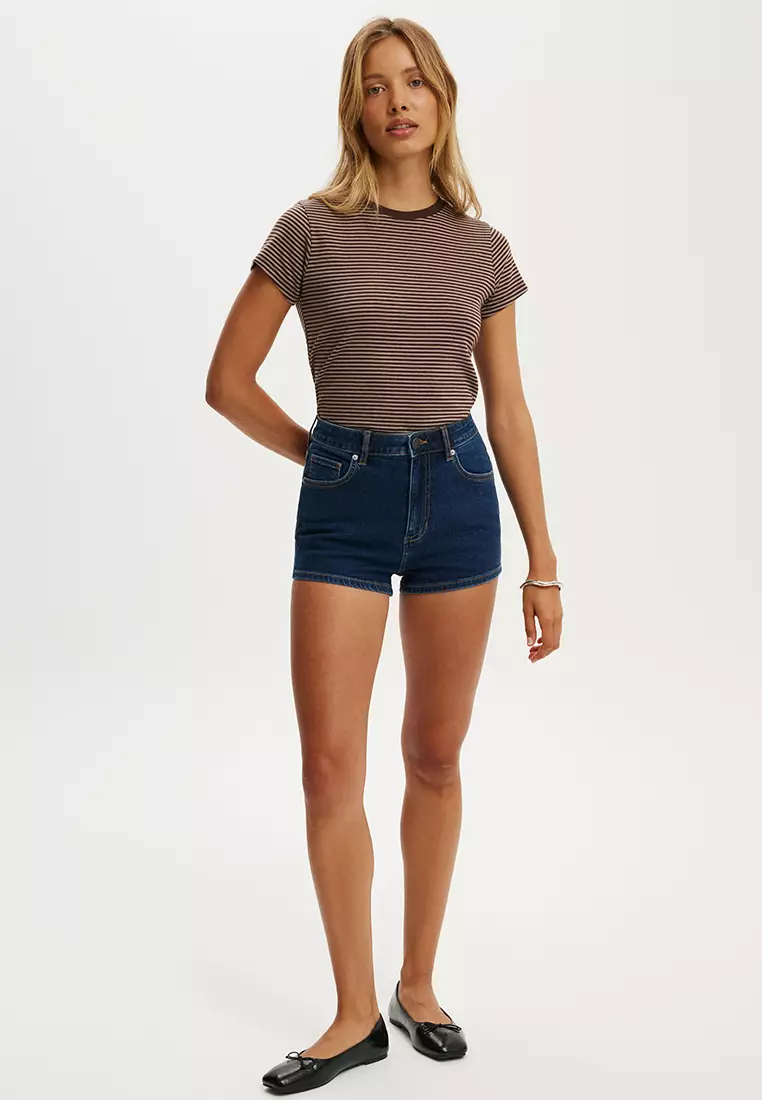 High Micro Denim Shorts