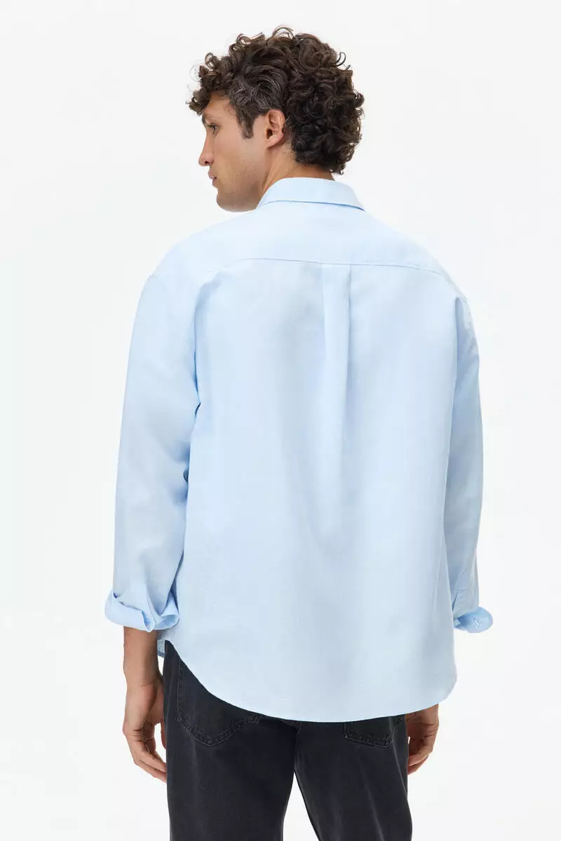Relaxed Fit Linen-blend shirt