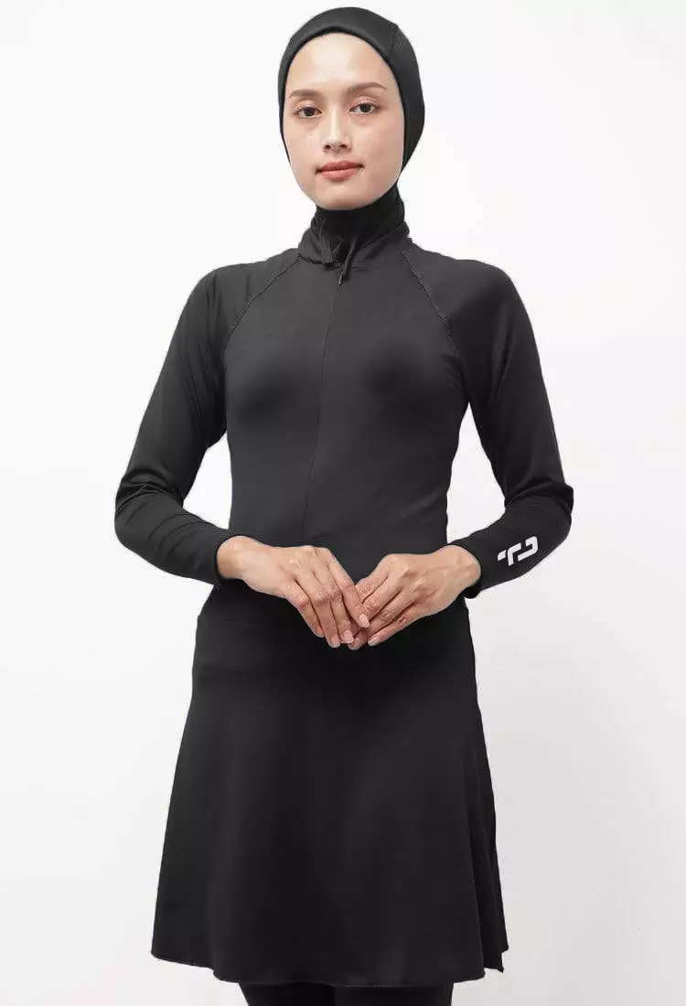 Td Active LSA93 set baju renang set hijab muslim td arm hijab - atasan - legging hitam