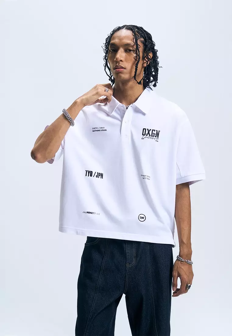 Graphic Boxy Polo