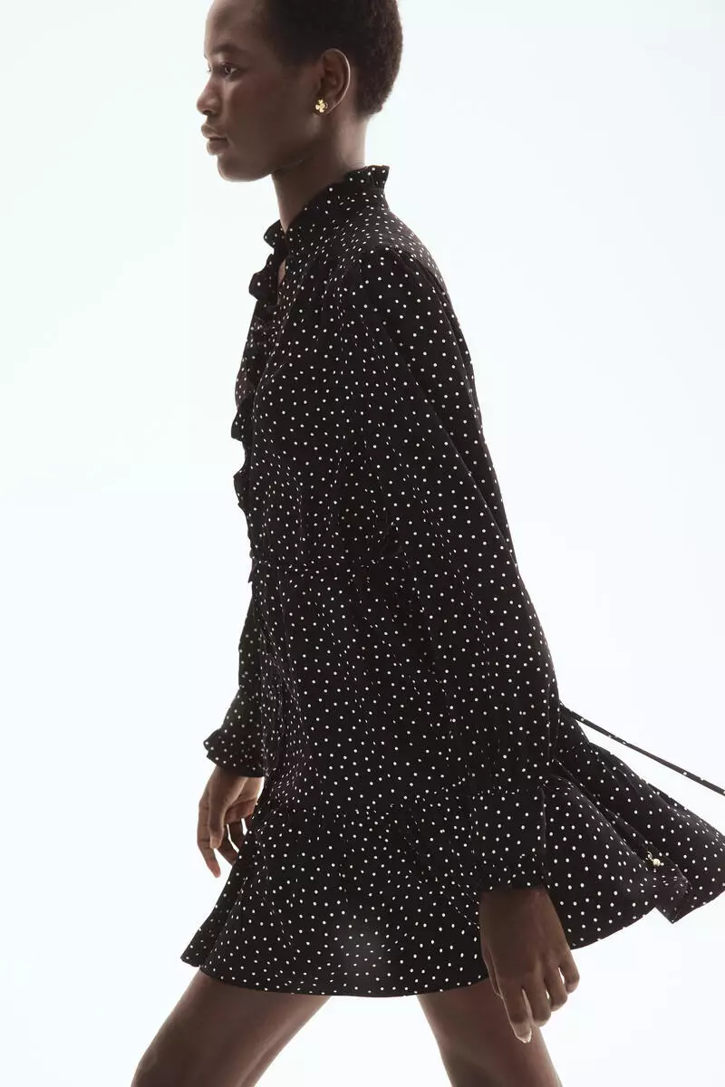 Frill-trimmed dress