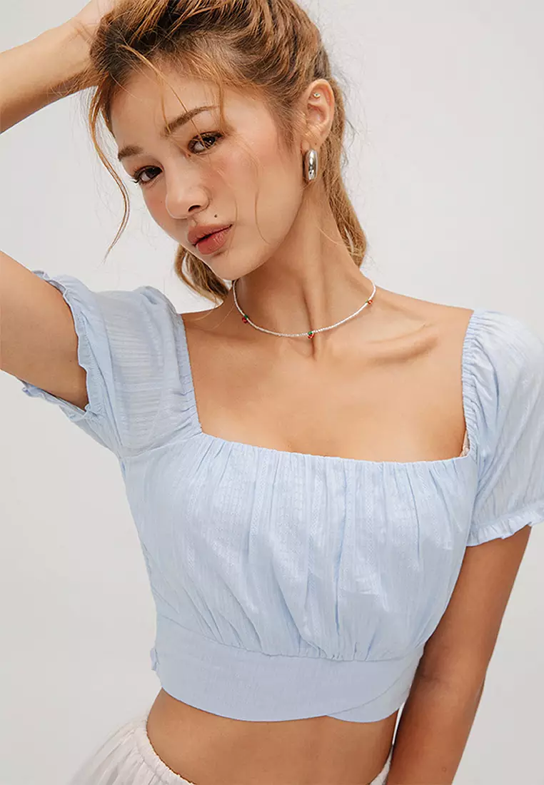 Square Neck Crop Blouse