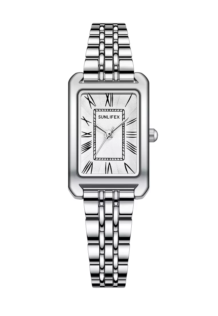 Jam Tangan Wanita Original 5999 Korea Mode Kuarsa Santai Anti Air Jam Tangan Cewek silverwhite