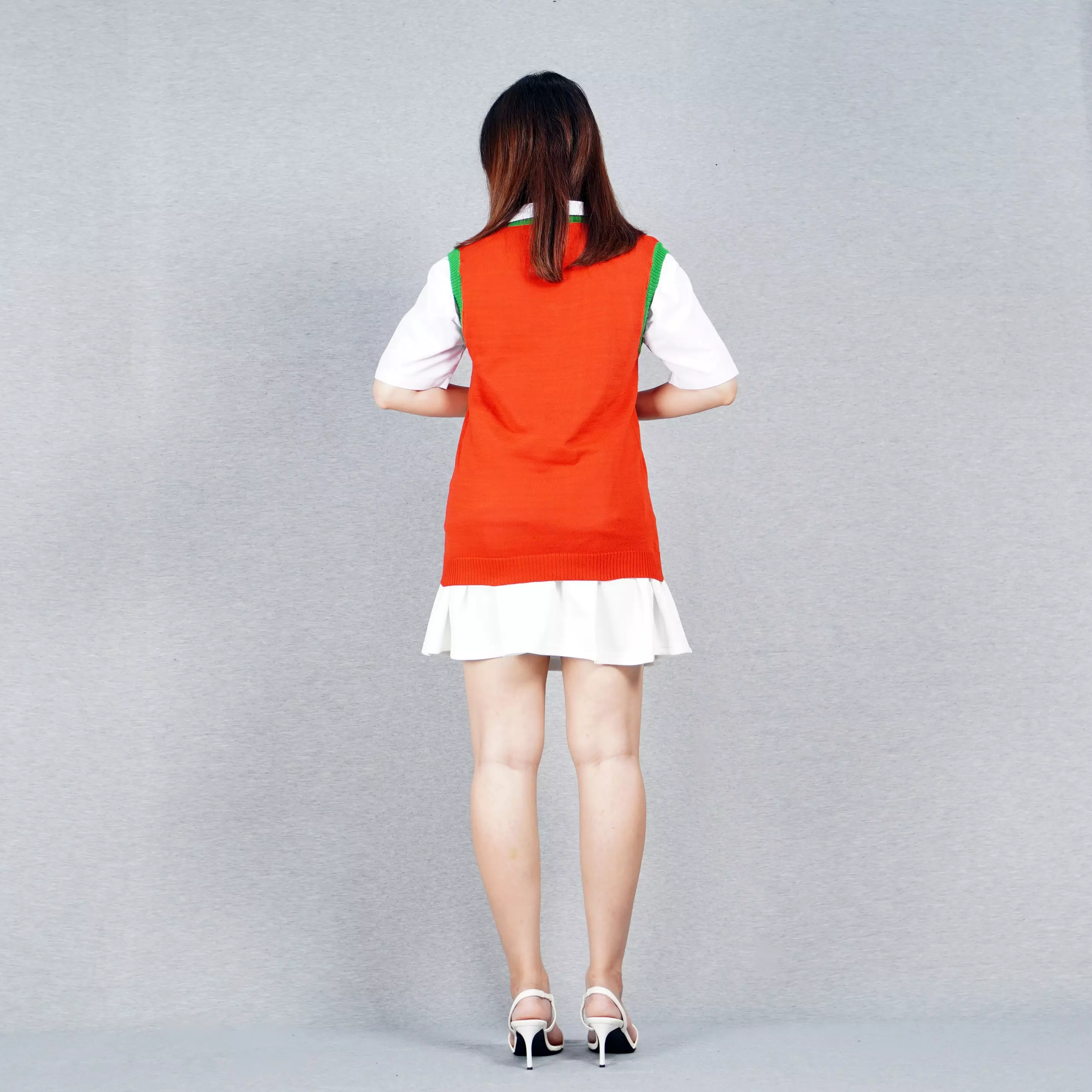 Rompi Natal Chirstmas Outfit Rompi Merah Natal Rompi Rajut Natal - MERAH