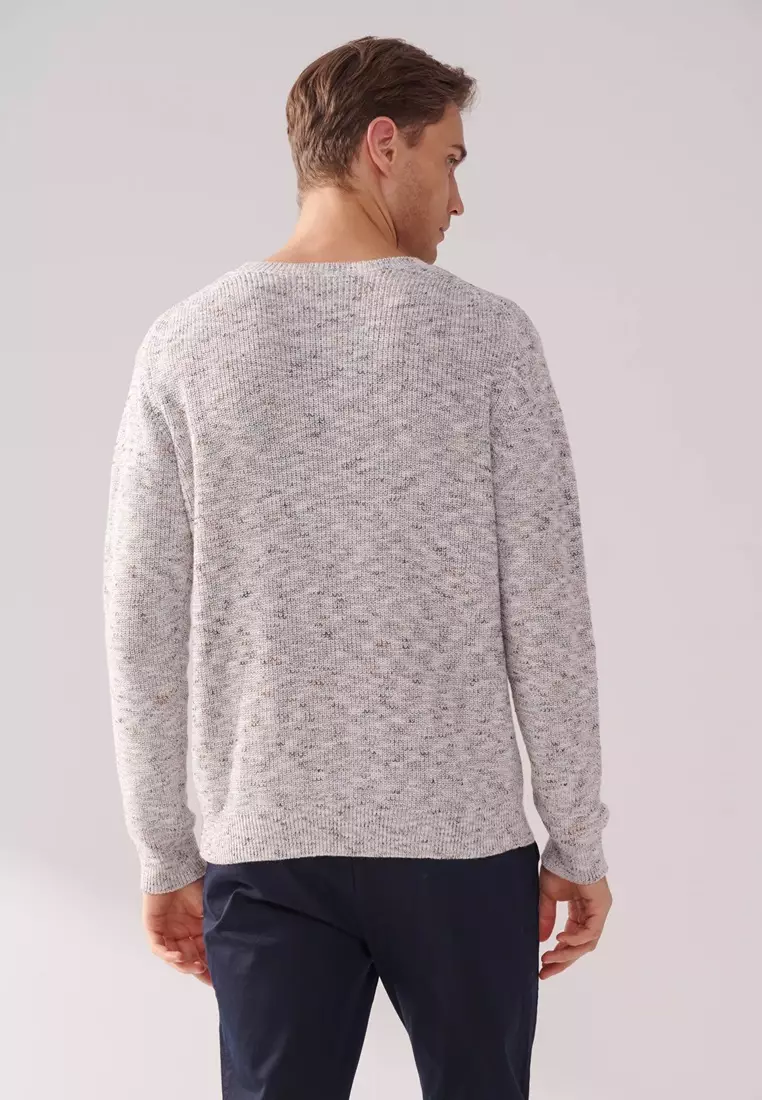 White Ombre Yarn sweater