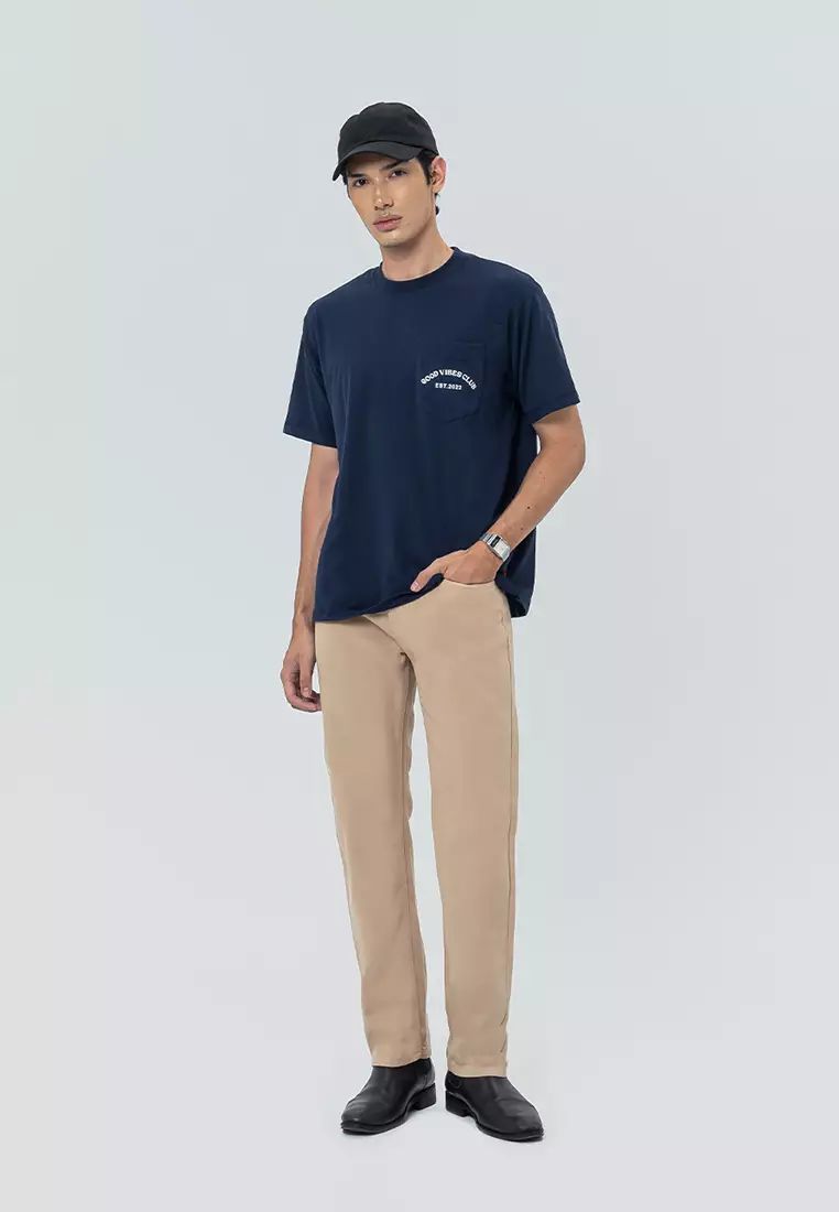 CHESTER DARK NAVY Kaos Pria Lengan Pendek SS - Top Man Graphic Tee