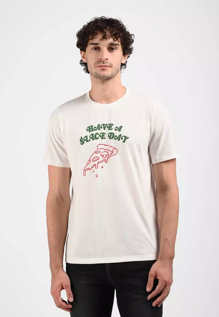 Manzone Kaos Lengan Pendek Pria KINO - WHITE Colour WHITE