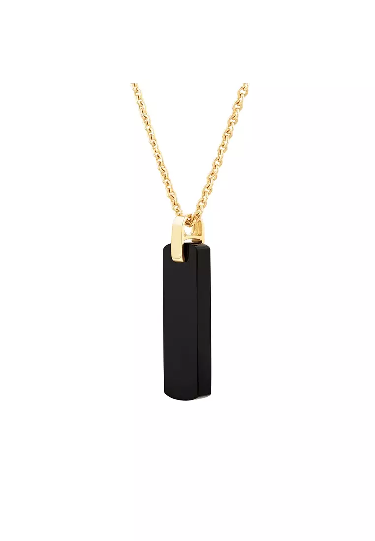 Gold onyx pendant sale