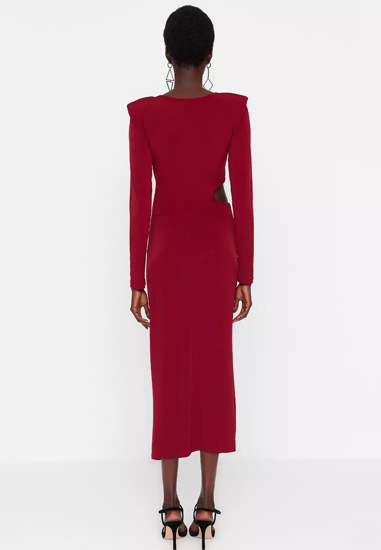 Cutout Detail Knitted Dress