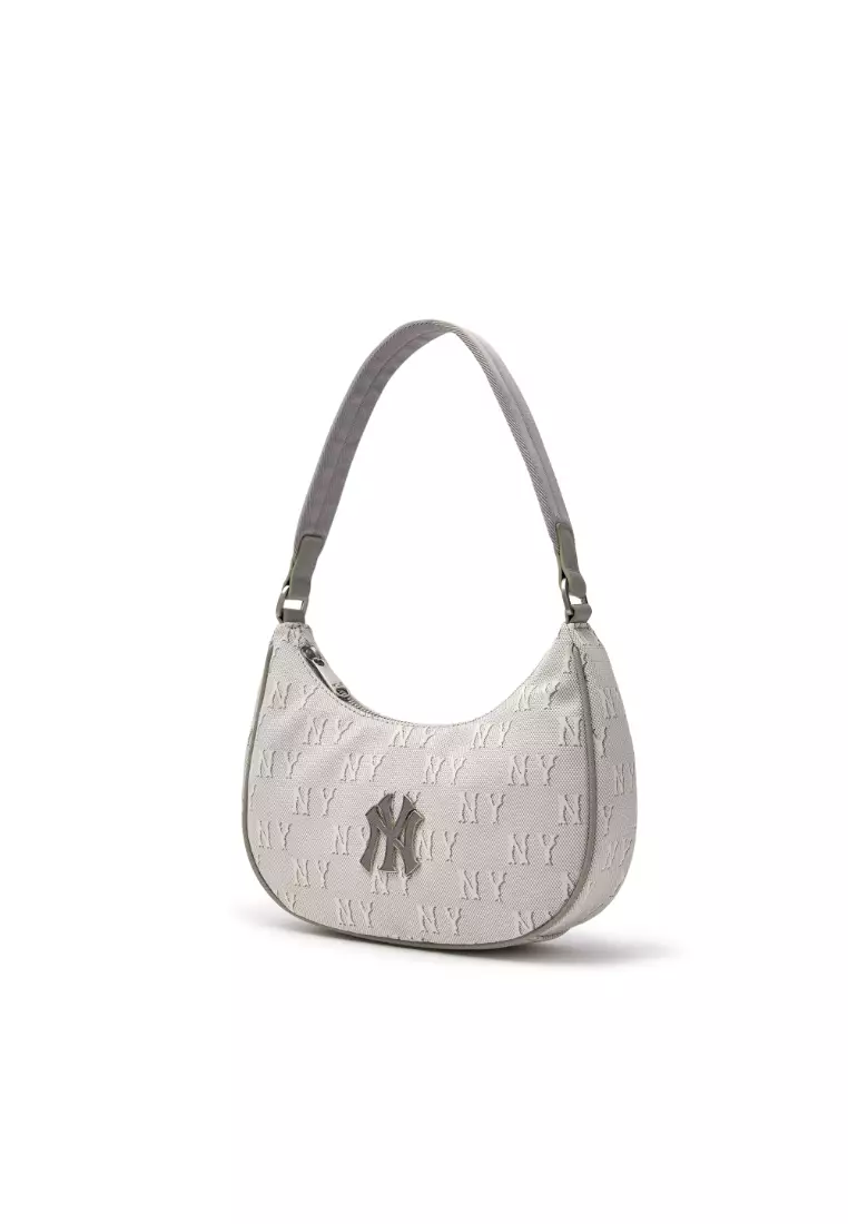 MLB CLASSIC MONOGRAM JACQUARD HOBO BAG NEW YORK YANKEES 2025