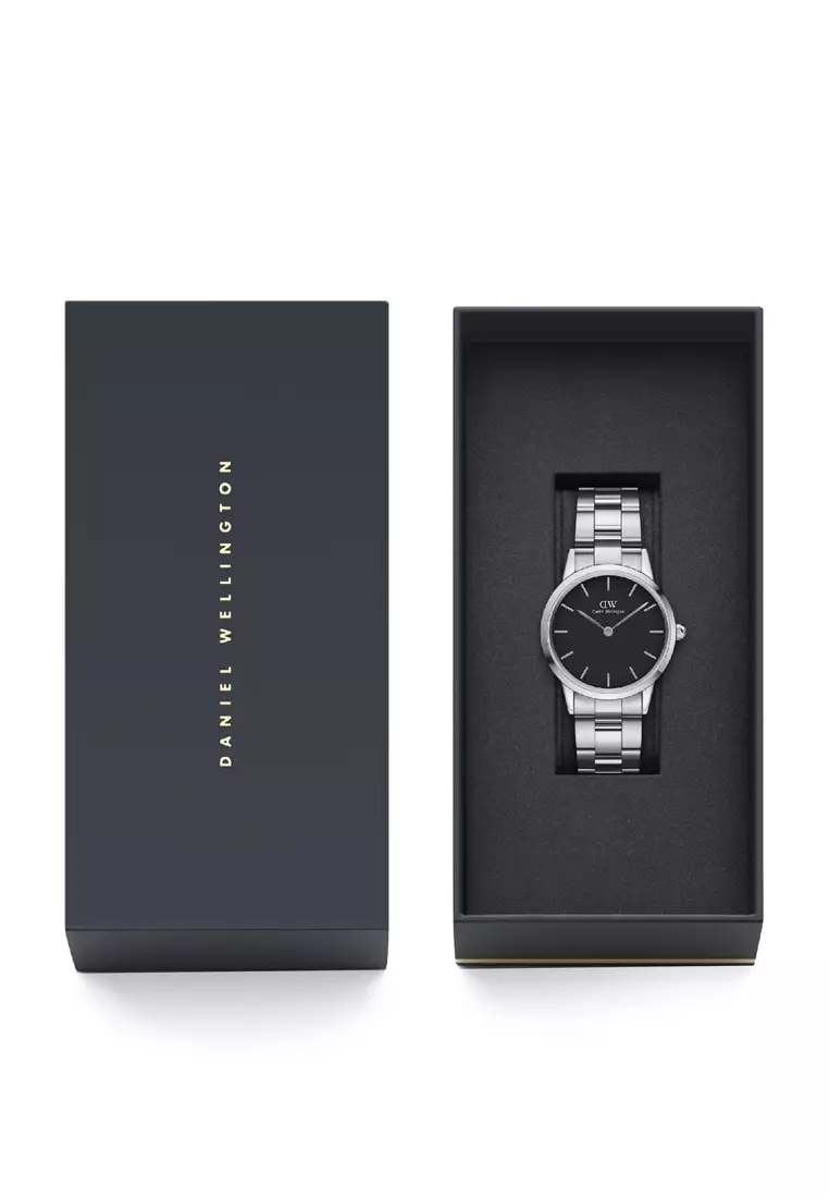 Iconic Link 32mm Watch Black dial Link strap Sliver Female watch Ladies watch Watch for women DW