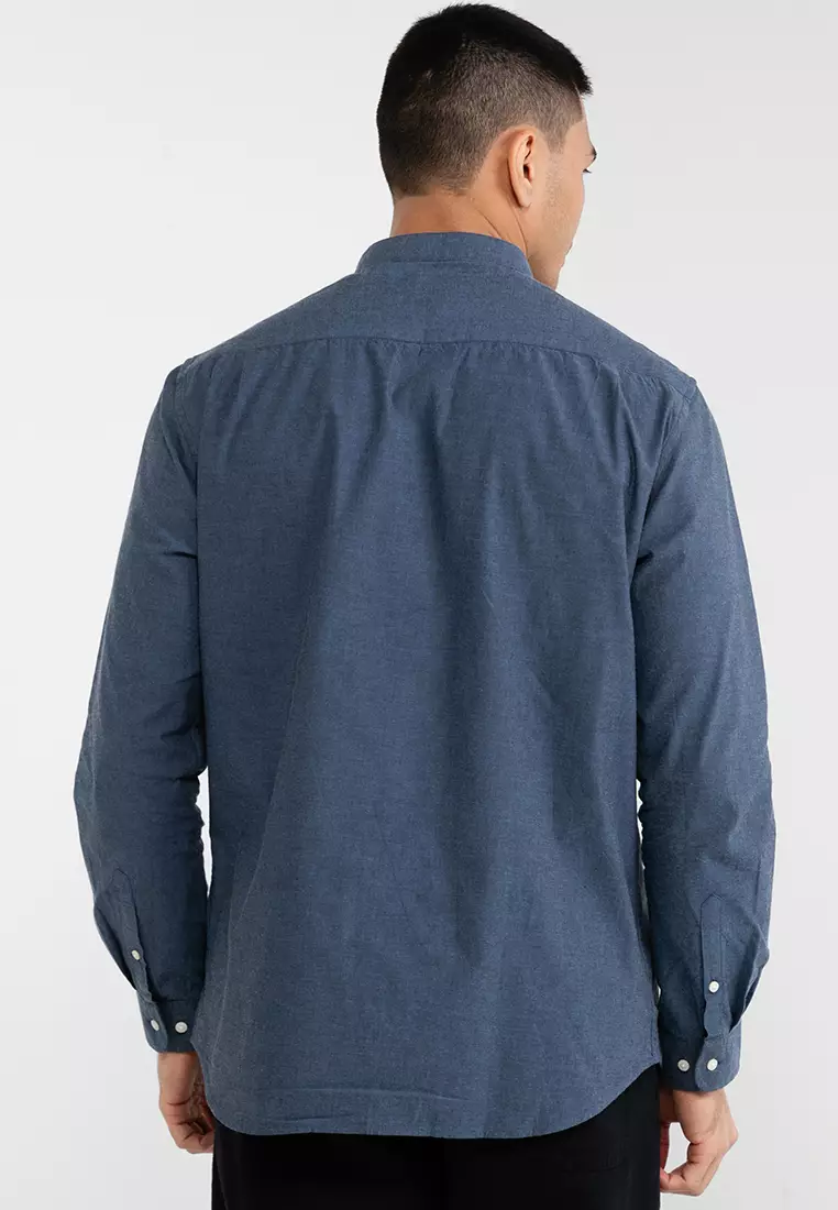 中山領長袖襯衫