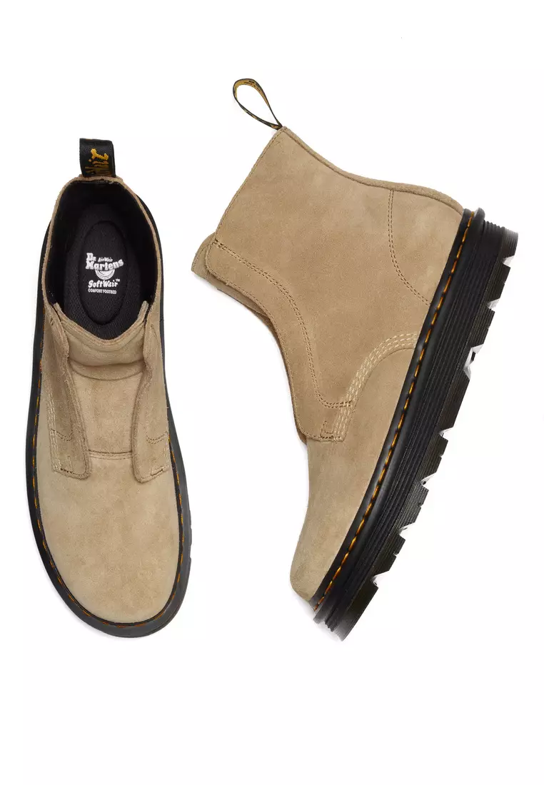 Zebzag Laceless Slip On Suede Savannah Tan Boots - Women