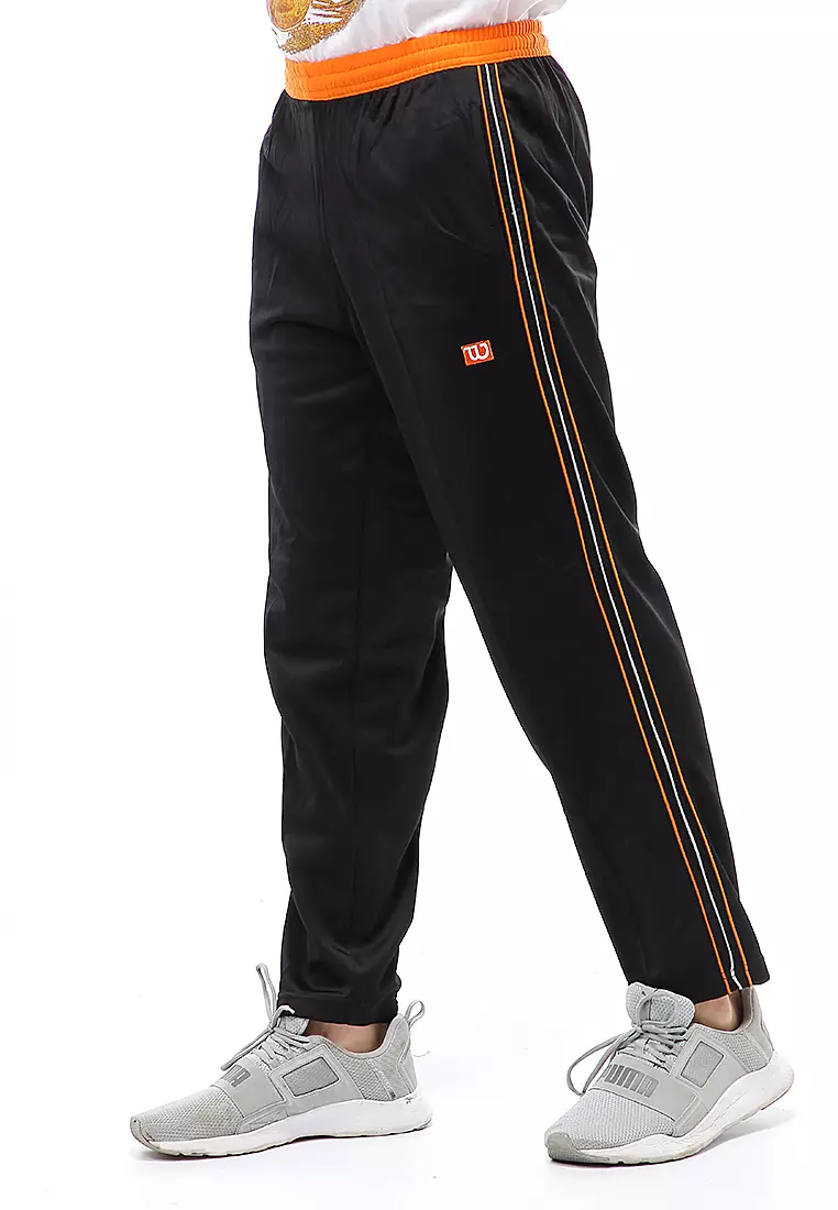 Yume Long Pants Celana Panjang Olahraga Pria Strip 3 Material Diadora ORIGINAL - Orange