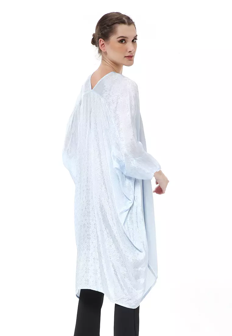 Albertine Tunik Blouse Atasan Kebaya Wanita Simple Design Material Viscose ORIGINAL - Baby Blue