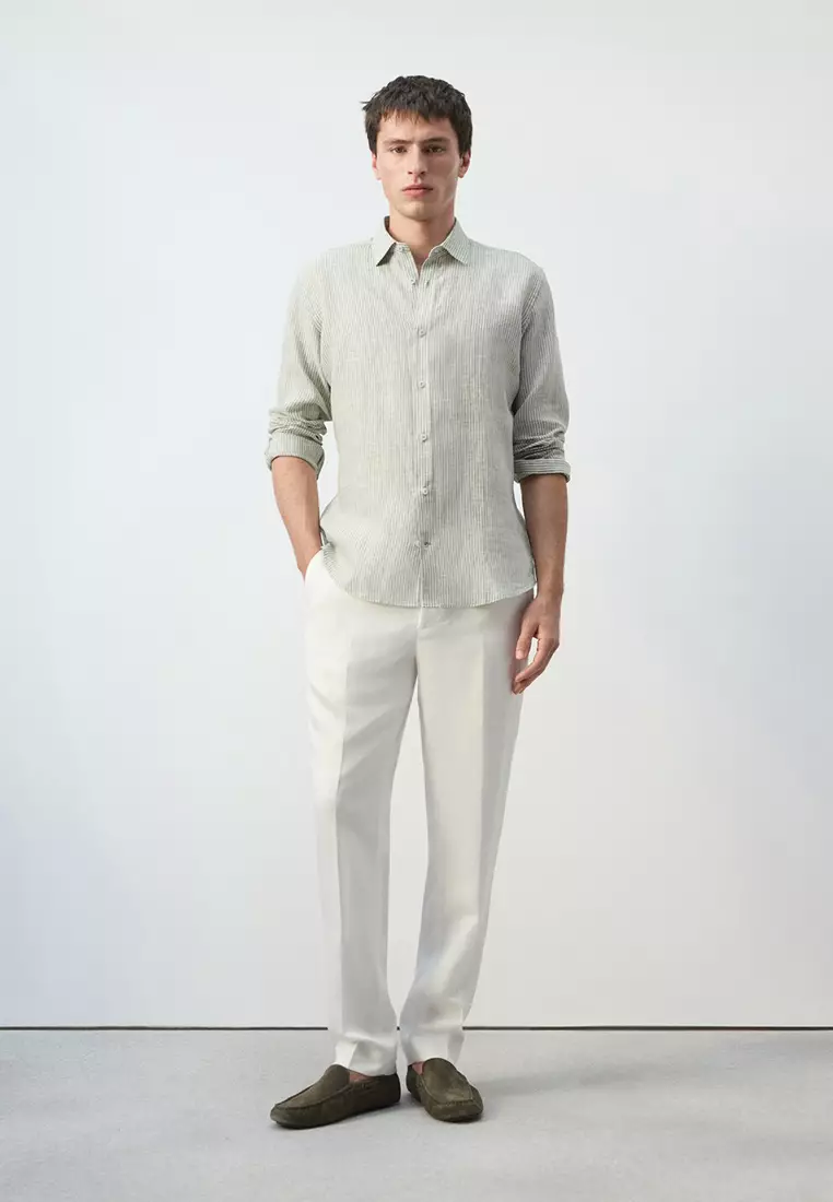 Regular-Fit 100% Linen Shirt