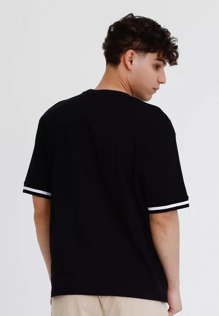 Forest Oversized Premium Cotton Short Sleeve Round Neck T-Shirt Men Casual Tee | Baju Lengan Pendek Lelaki - 621415-01Black