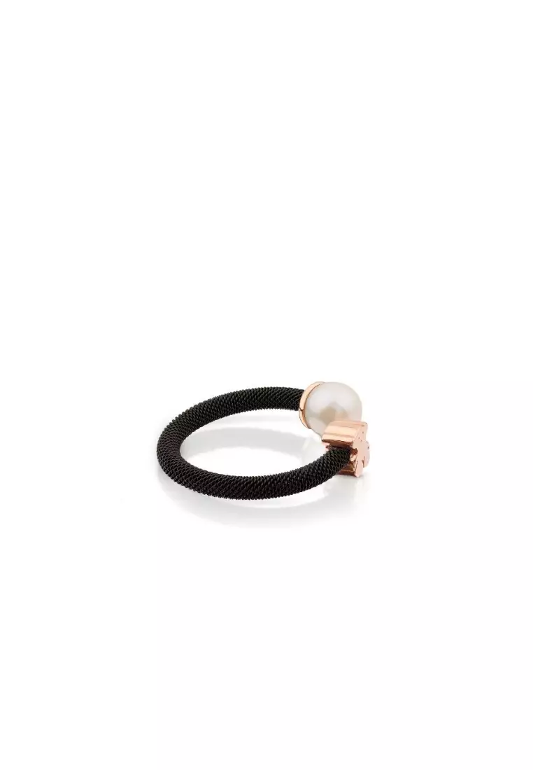Buy TOUS TOUS Icon Mesh Steel and Rose Vermeil Silver Ring with Pearl  Online | ZALORA Malaysia