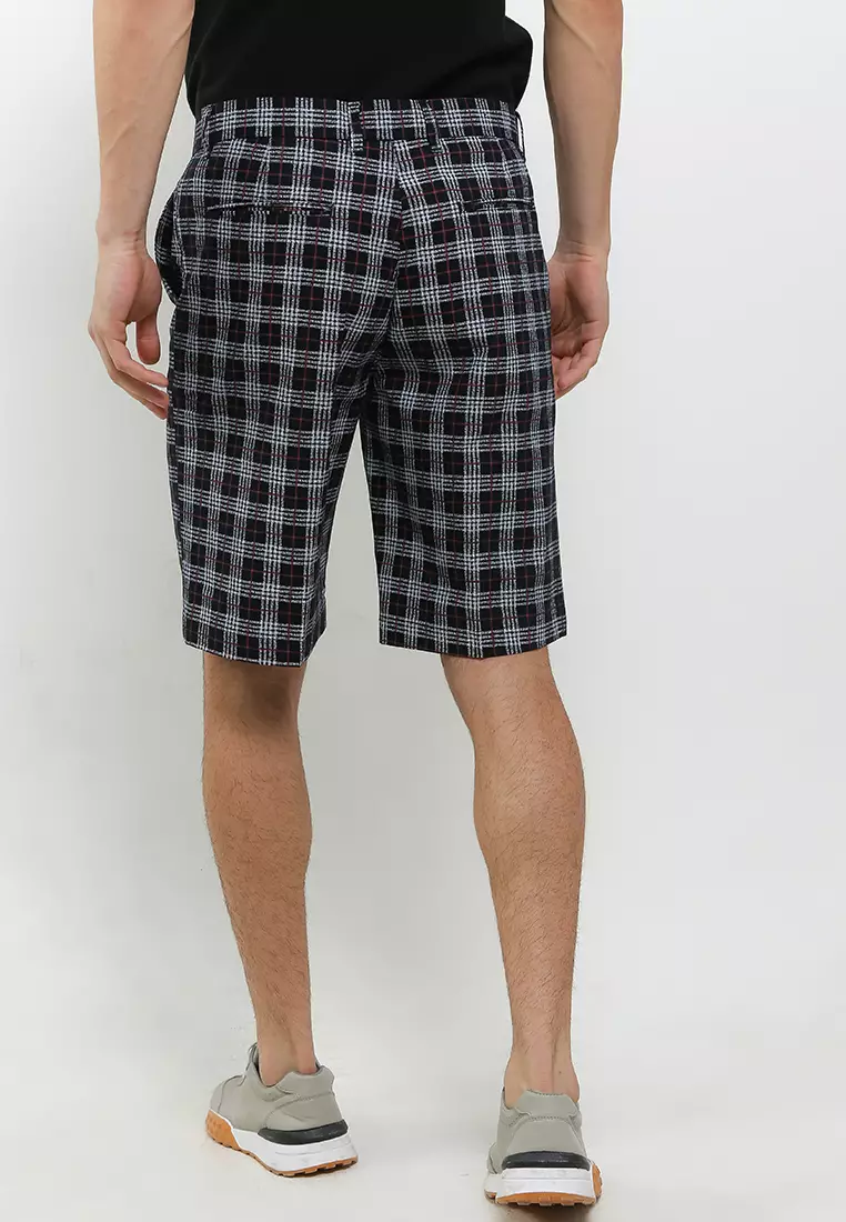 Crocodile Celana Bermuda Katun Pria - Men Short Pants - 134 Black Red