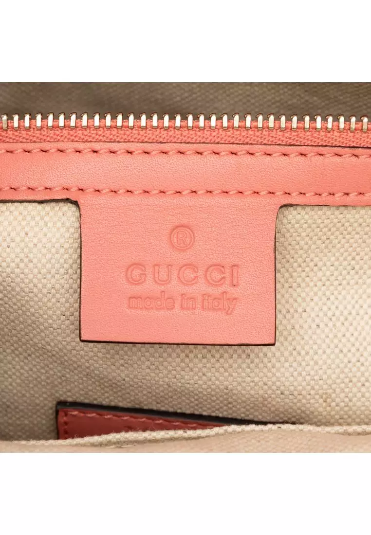 Pre-Loved Gucci Gg Marmont Calfskin Ribbon Tote